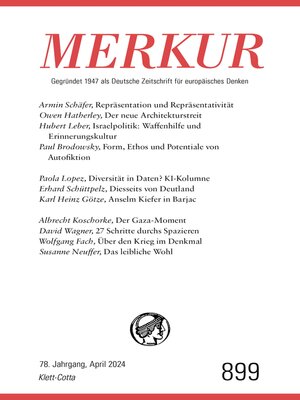 cover image of MERKUR 4/2024, Jg.78